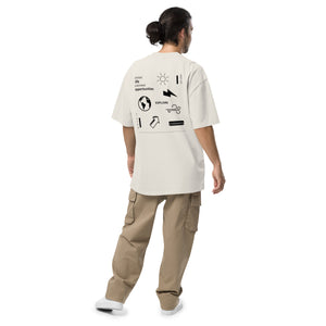 OVERSIZED ECLECTIC FUSION TSHIRT -/- (CREAM)